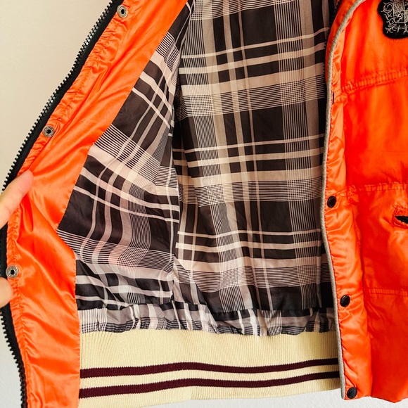Happy Kids White Goose Down Puffer Jacket Women's Size M Orange Red Size M - Picture 8 of 10